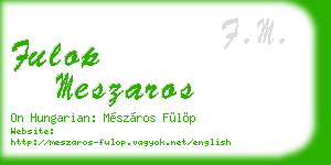fulop meszaros business card